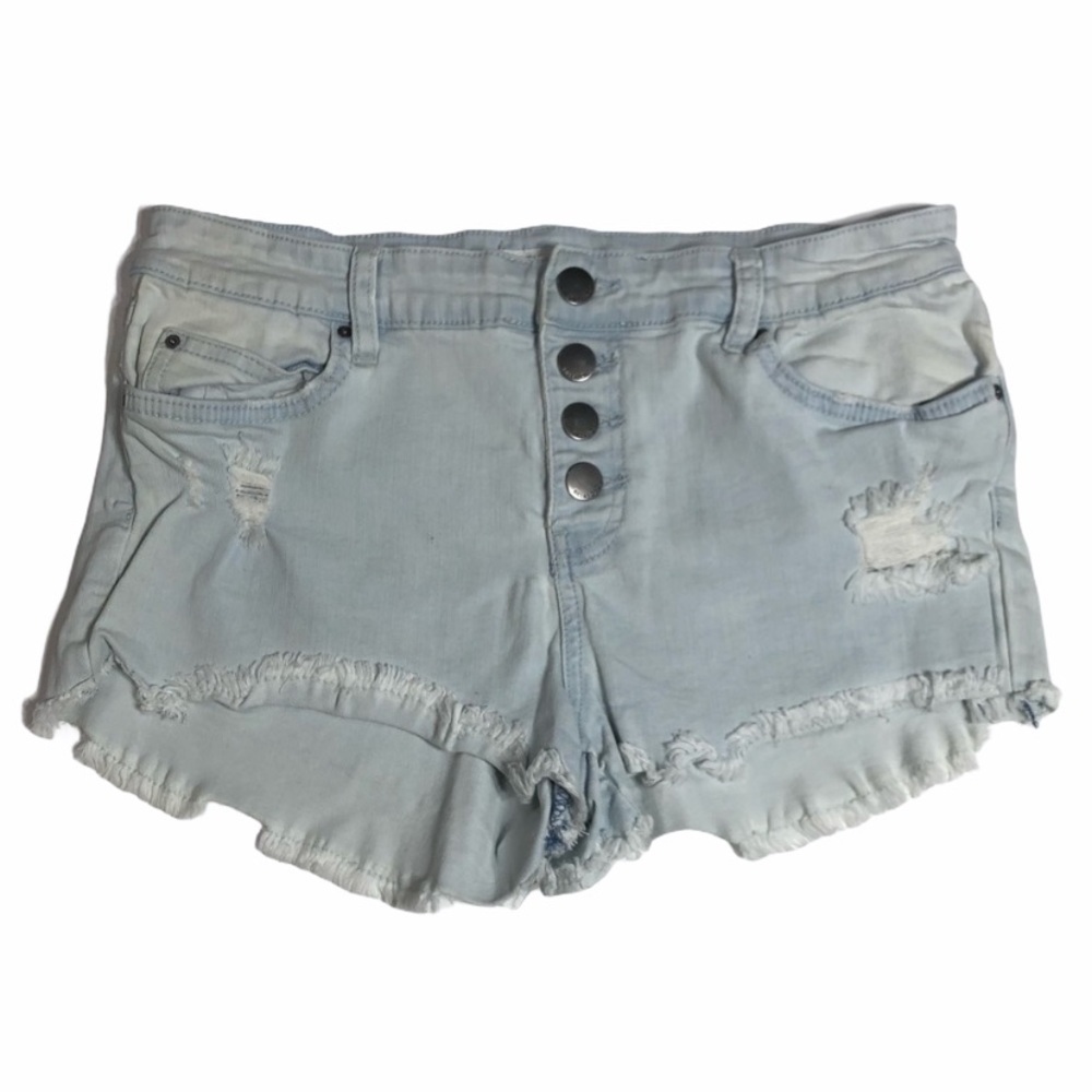 Billabong distressed raw hem high waisted shorts